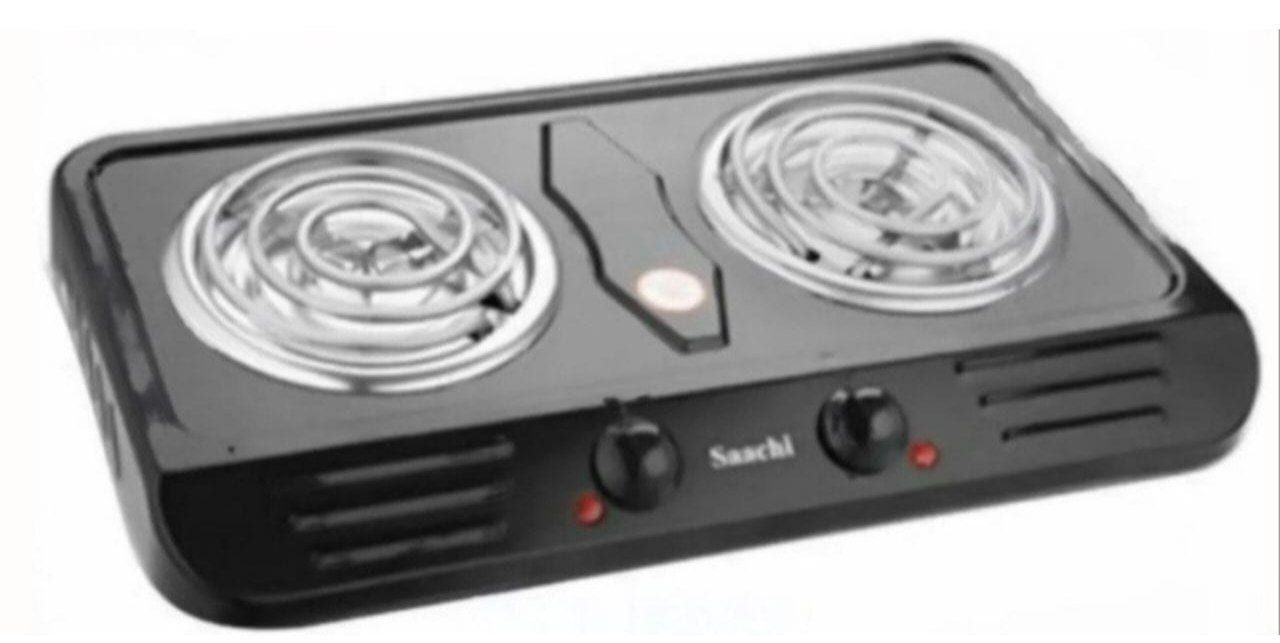 Saachi Hot plate ሳቺ ባለሁለት ምድጃ ስቶቭ  ☄️ 2000 ዋት ☄️ ፊውዝ የተገጠመለት  ☄️ ትልቅ ድስት መሸከም የሚችል ☄️ አስተማማኝ ቴርሞስታት ☄️ ባለ ፊውዝ