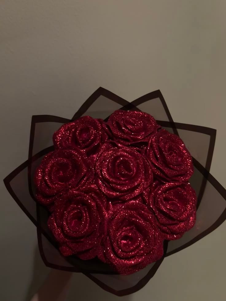 8 piece ribbon flower
