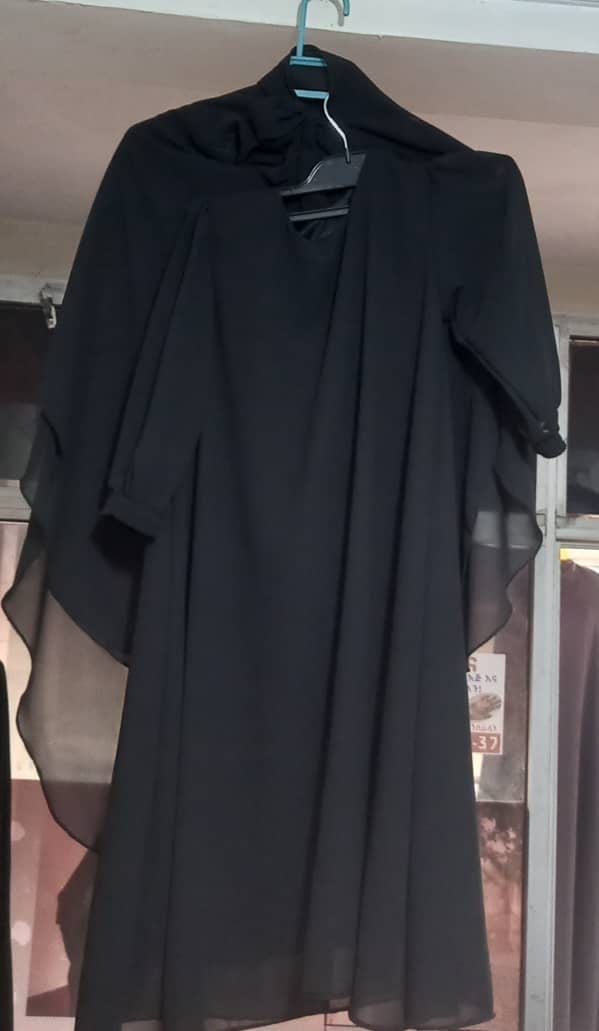 Chiffon abaya and khimar for kids
